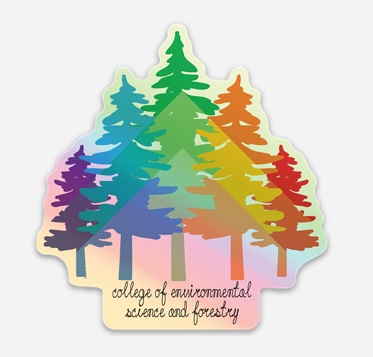 Rainbow Trees Sticker (Holographic)