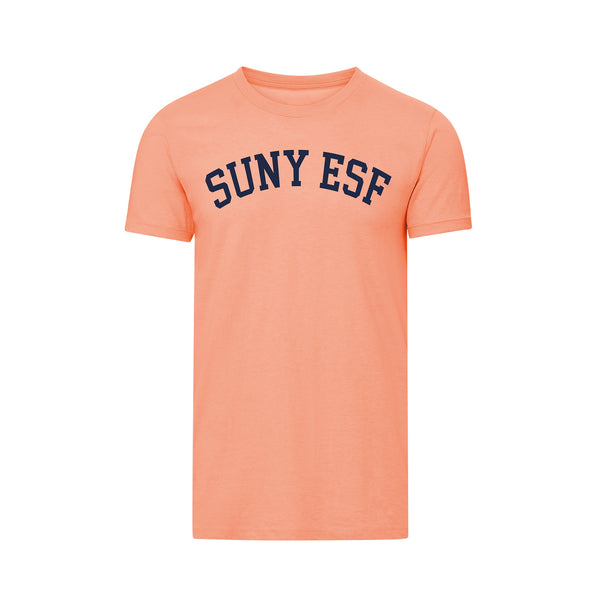 Peach t-shirt with  Navy 'SUNY ESF' text 