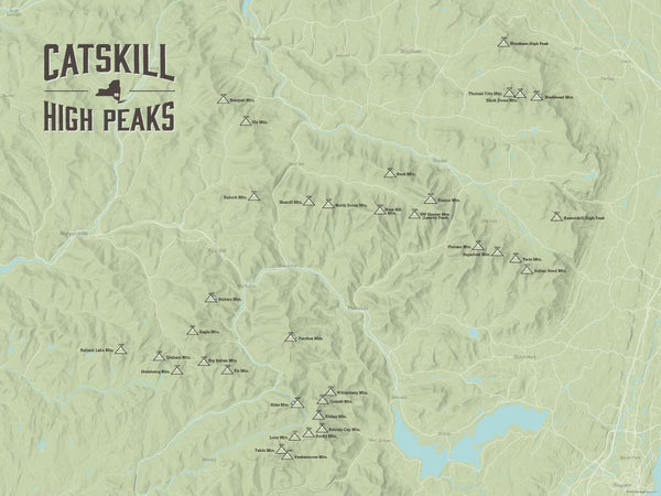 Catskill High Peaks Map