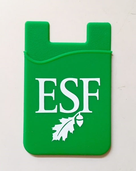 Green silicone cell phone sleeve with white logo